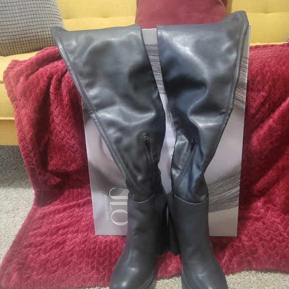 Leather Knee High Boots - Picture 2 of 6